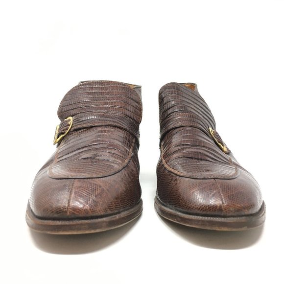 Bally Ankle Boots Shoes Size 8 Brown Full Lizard main image 9
